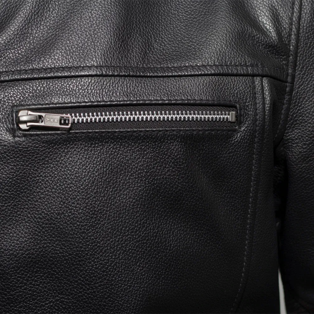 Rocky Full Feature Premium Black Leather Motorcycle Jacket