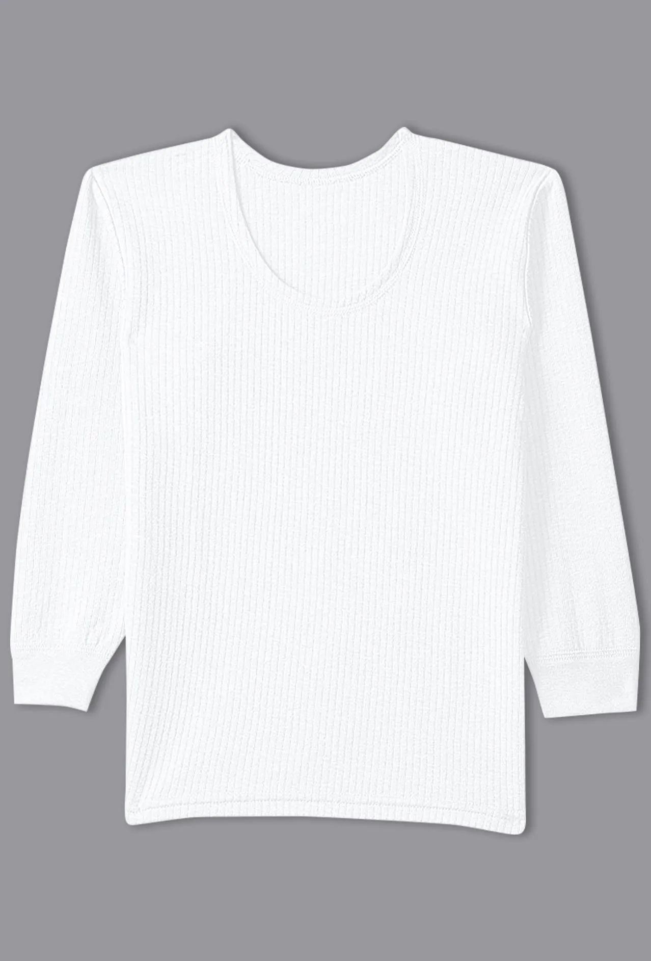 SONA Comfortable Full Sleeves Thermal for Kids Vest Shirt White
