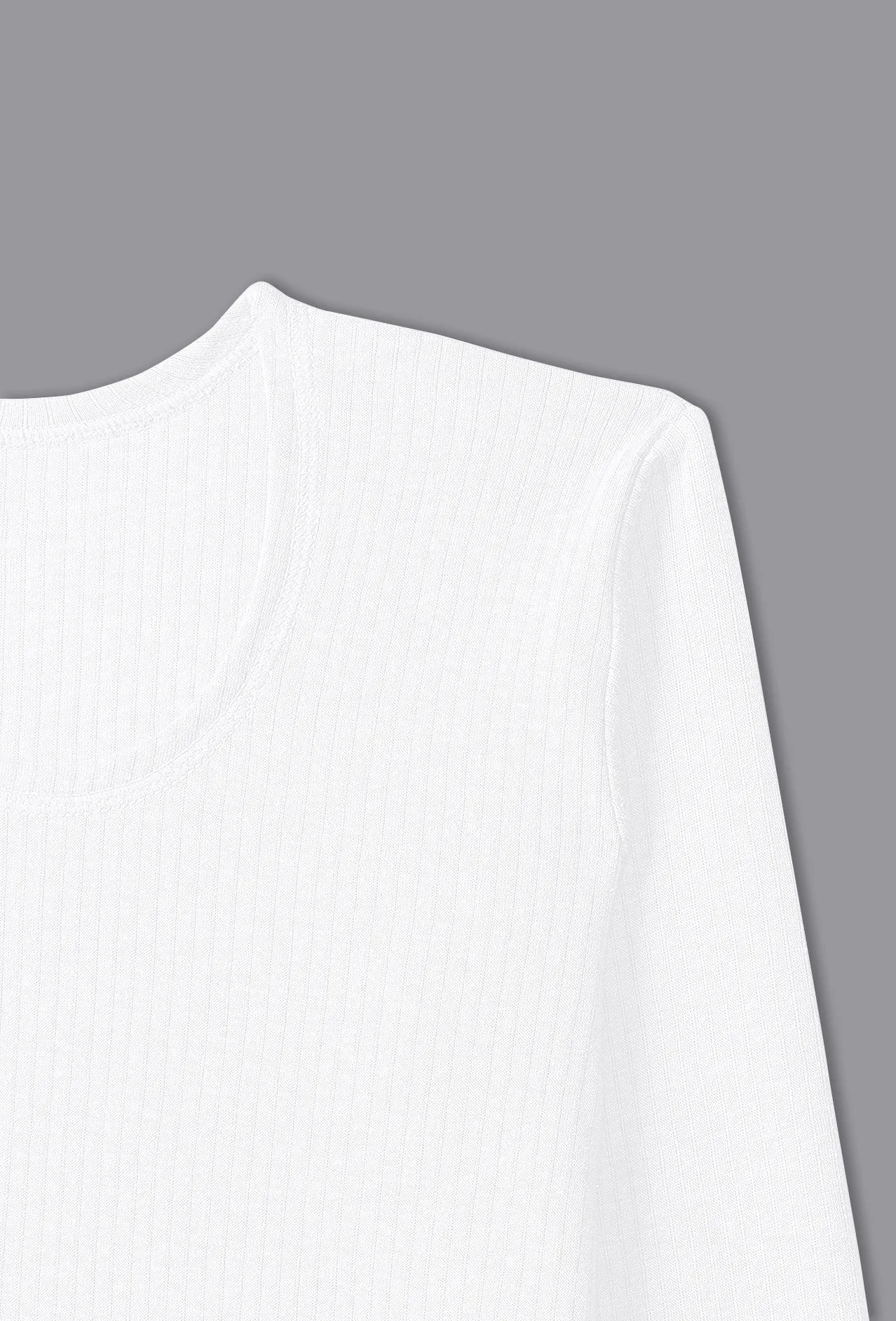 SONA Comfortable Full Sleeves Thermal for Kids Vest Shirt White