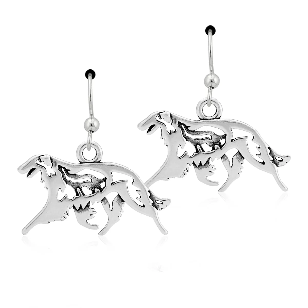 Sterling Silver Borzoi Earrings