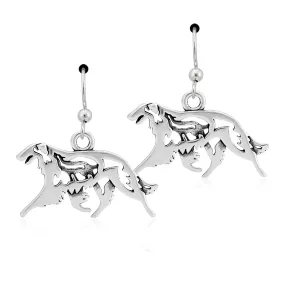 Sterling Silver Borzoi Earrings