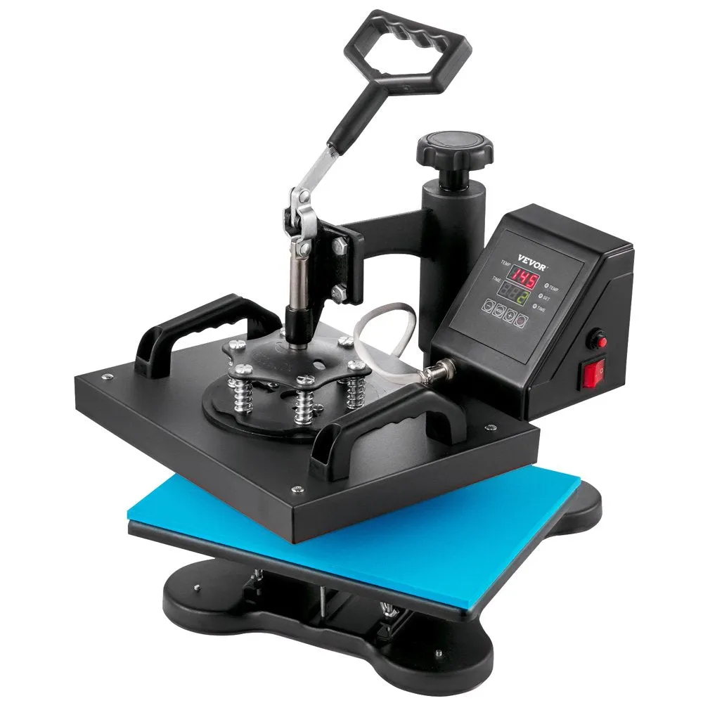 VEVOR 12X10 Inch Heat Press Dual Digital Heat Press Machine 650W Swing Away Heat Press T-Shirt Sublimation Printer Transfer 360 Degree Rotation for DIY T-Shirts